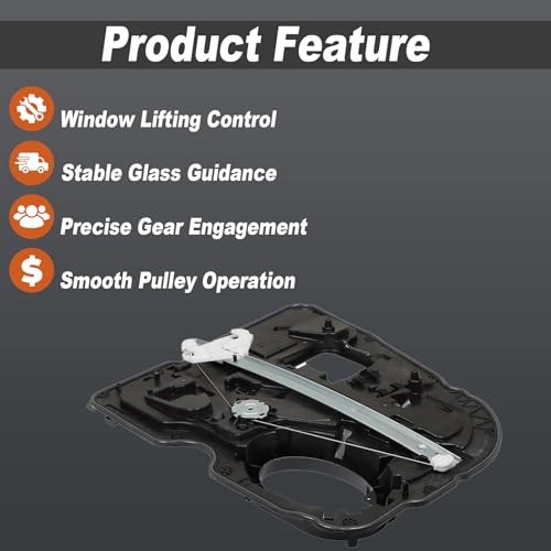 Rear Left Window Regulator Driver Side Without Motor Replacement for Ram 1500