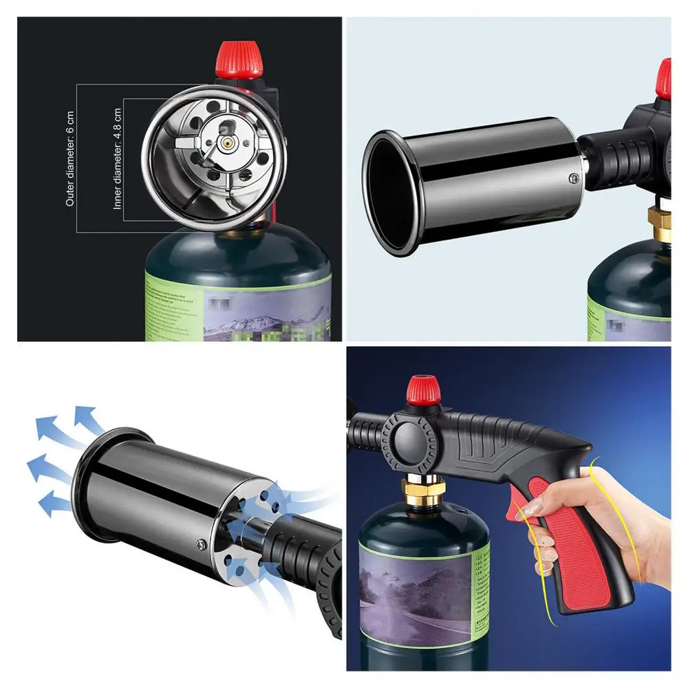 Powerful Kitchen Cooking Grill Propane Torch Searing Charcoal Camp Fire Starter