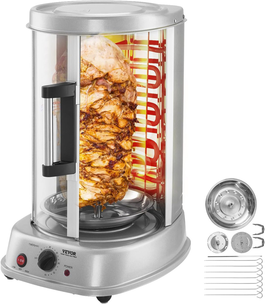 Shawarma Grill Machine, Vertical Chicken Shawarma Cooker Machine Countertop, Ele