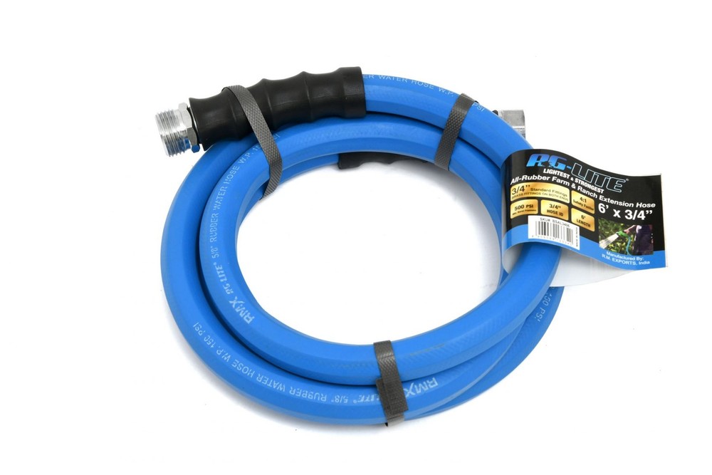 AG-Lite 5/8" x 10' Rubber Water Hose - Compact & Efficient