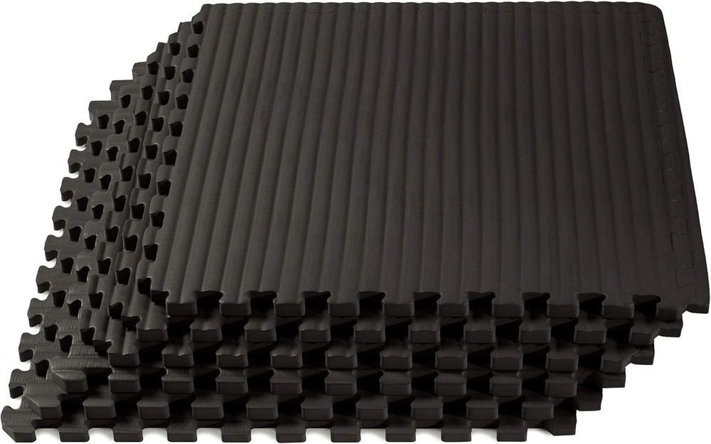 1 Inch Thick Martial Arts EVA Foam Exercise Mat, Tatami Pattern, Interlocking Fl