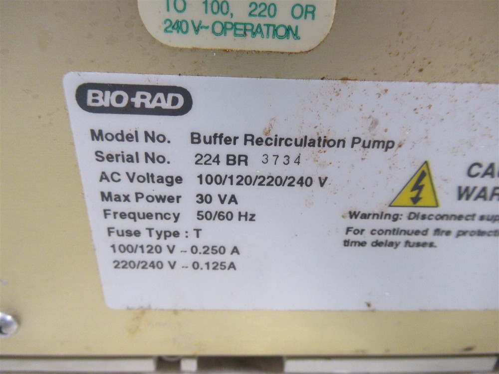 Bio-Rad Variable Speed Pump Buffer Recirculation Pump Laboratory Device 224BR