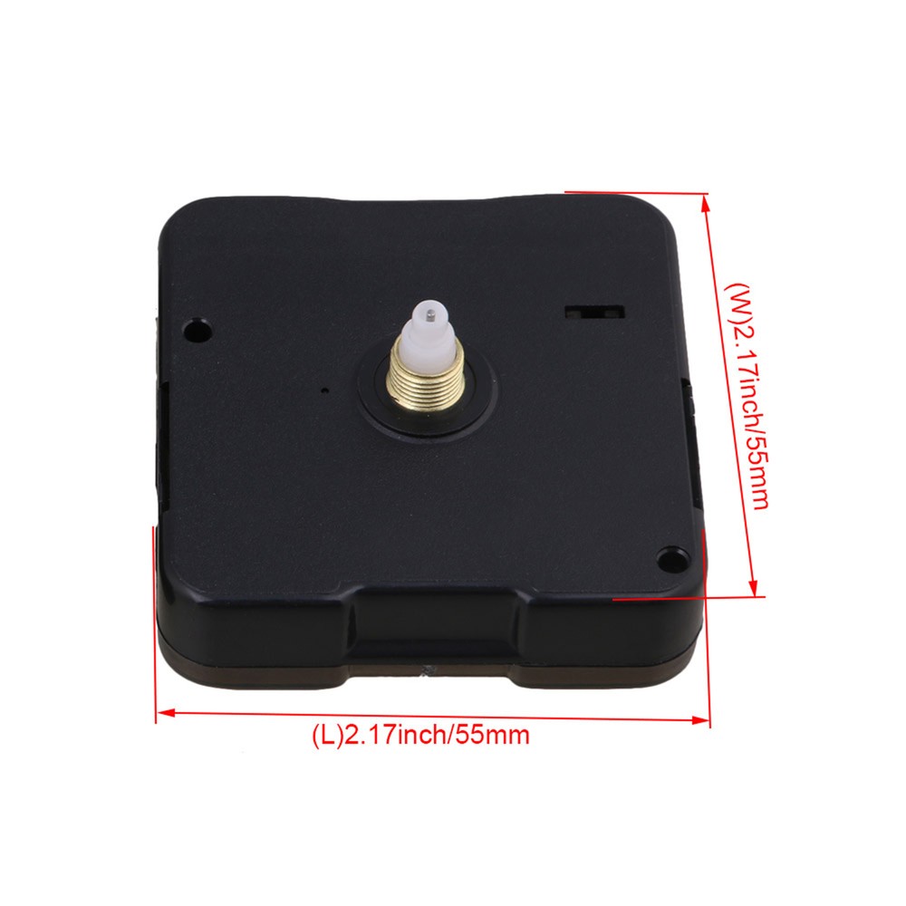 2PCS Black Clock Mechanism Plastic 2.17x2.17cm