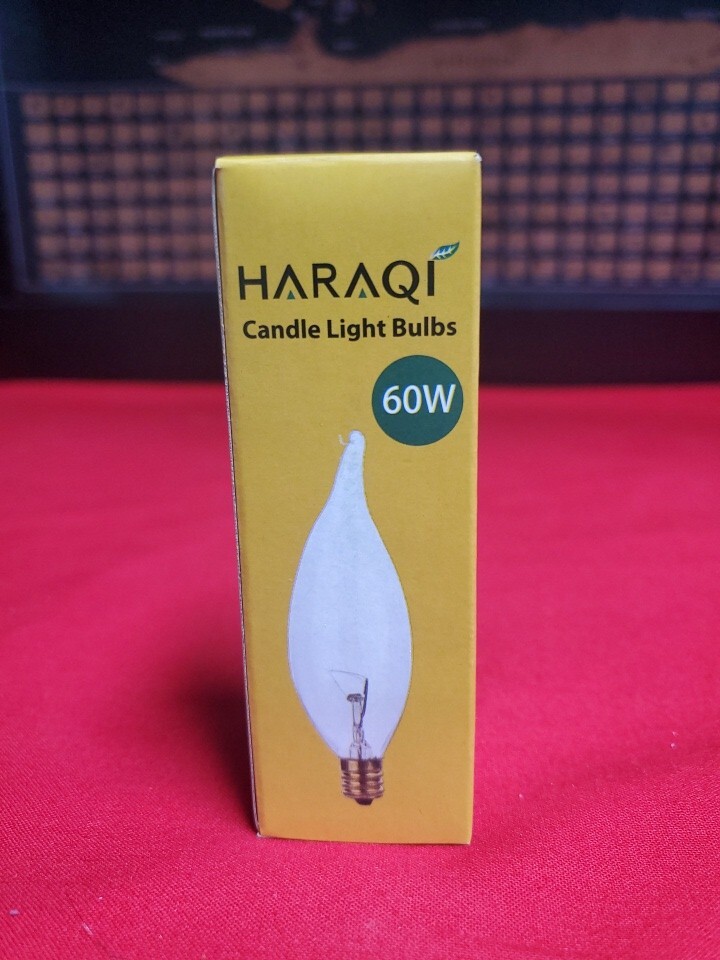 12 Pack 60w E12 C32 Flame Tip Clear Light Bulbs Free Shipping 🚢