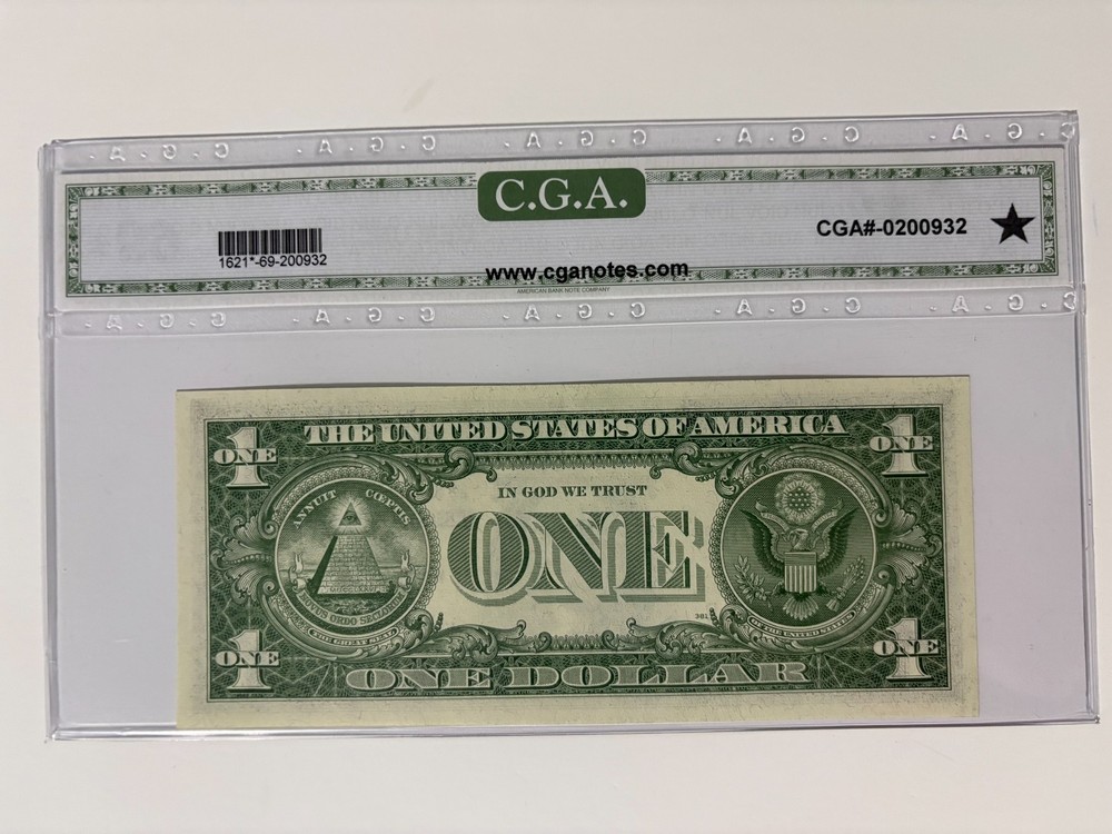1957B $1 CGA69 STAR GEM UNCIRCULATED