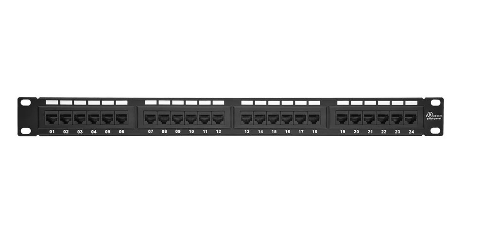 24-PORT CAT.6 Communication Circuit Accessory PATCH PANEL 19" NEW