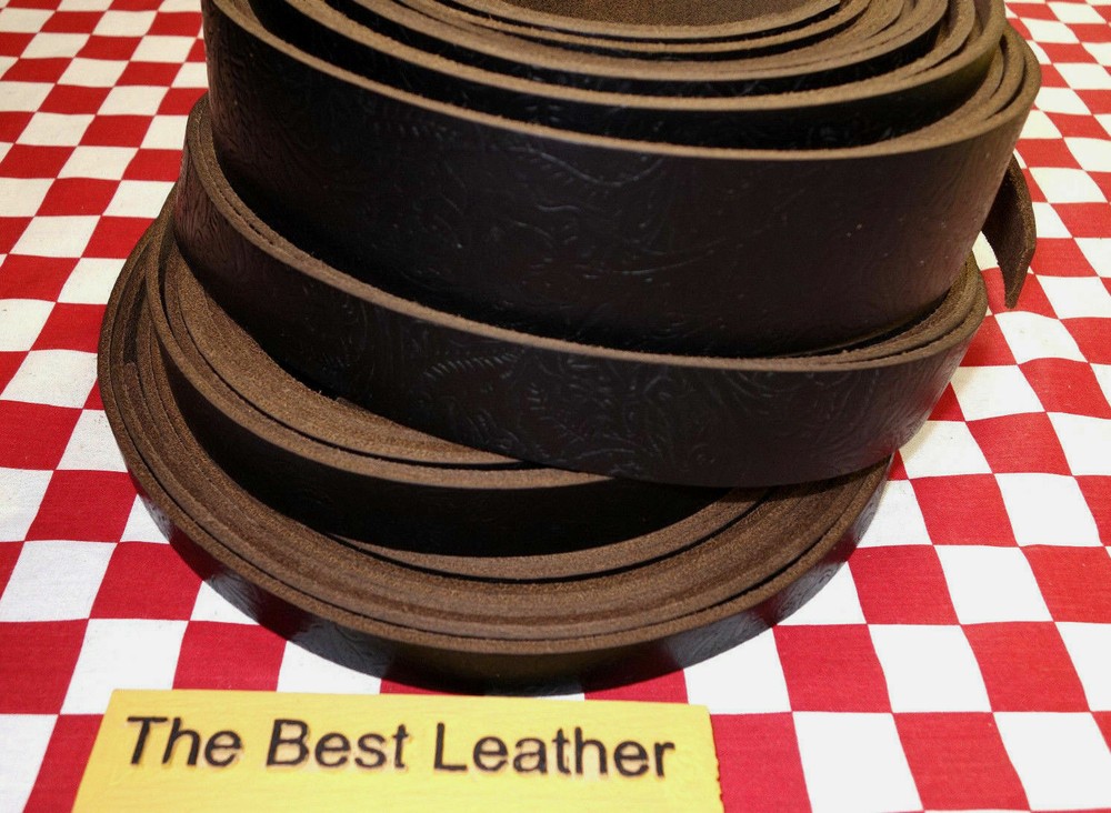 HORWEEN CHROMEXCEL 9 oz. FLORAL PRINT BLACK STRAPS, EMBOSSED , SELECT YOURS.