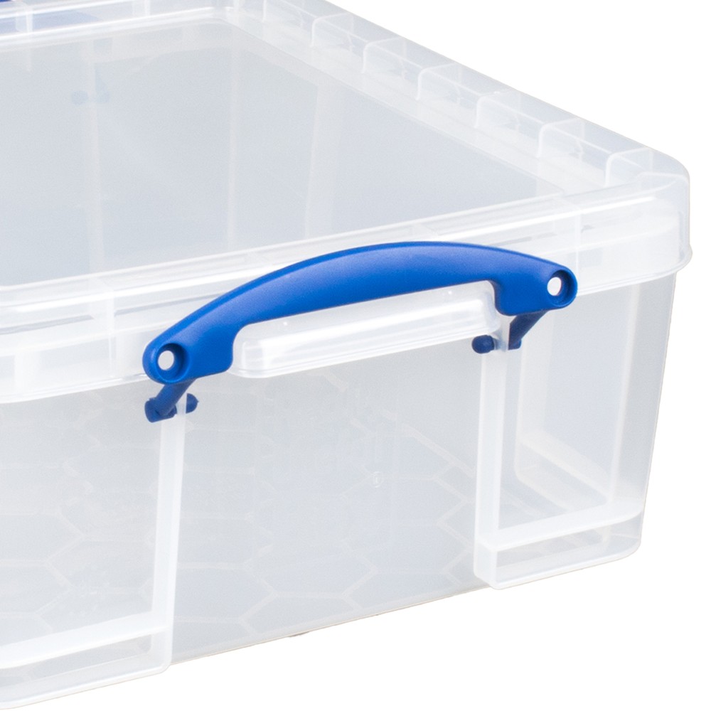 Really Useful Box 17L Plastic Storage Container w/Snap Lid & Clip Lock Handles