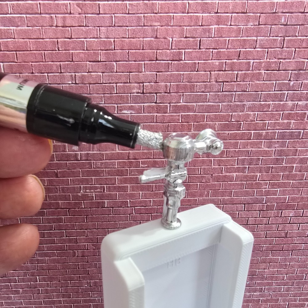 Urinal 1/10 Scale Model Prop Display Dollhouse Diorama Accessory