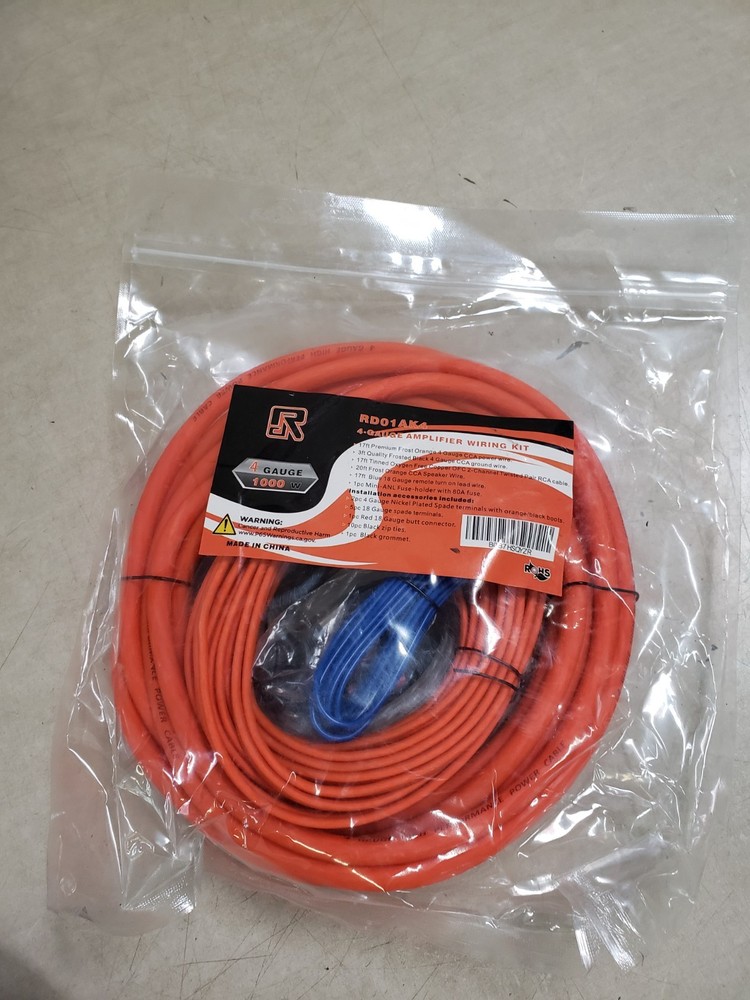 4 Gauge Amplifier Wiring Kit RD01AK4 Complete Installation Kit
