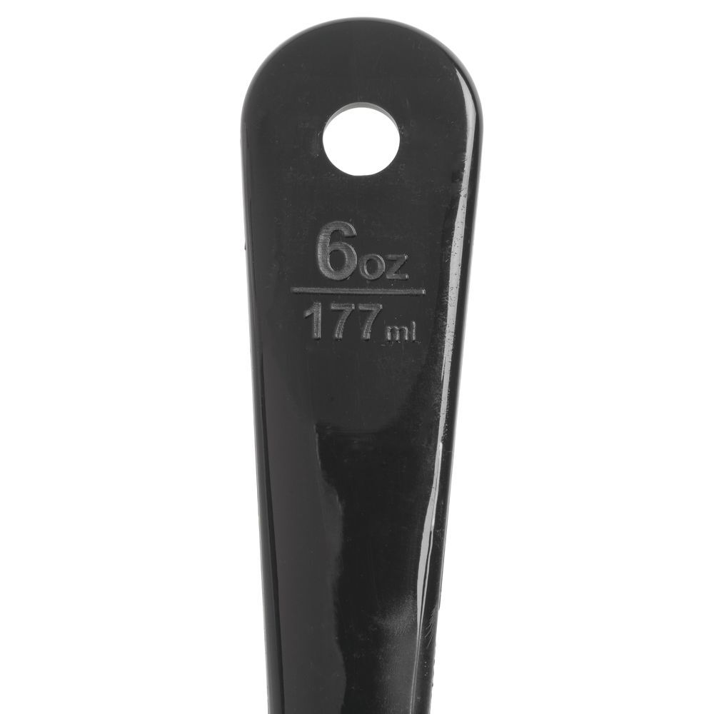 CFS 493003 Solid Short Handle Portion Control Spoon, 6 oz, Black