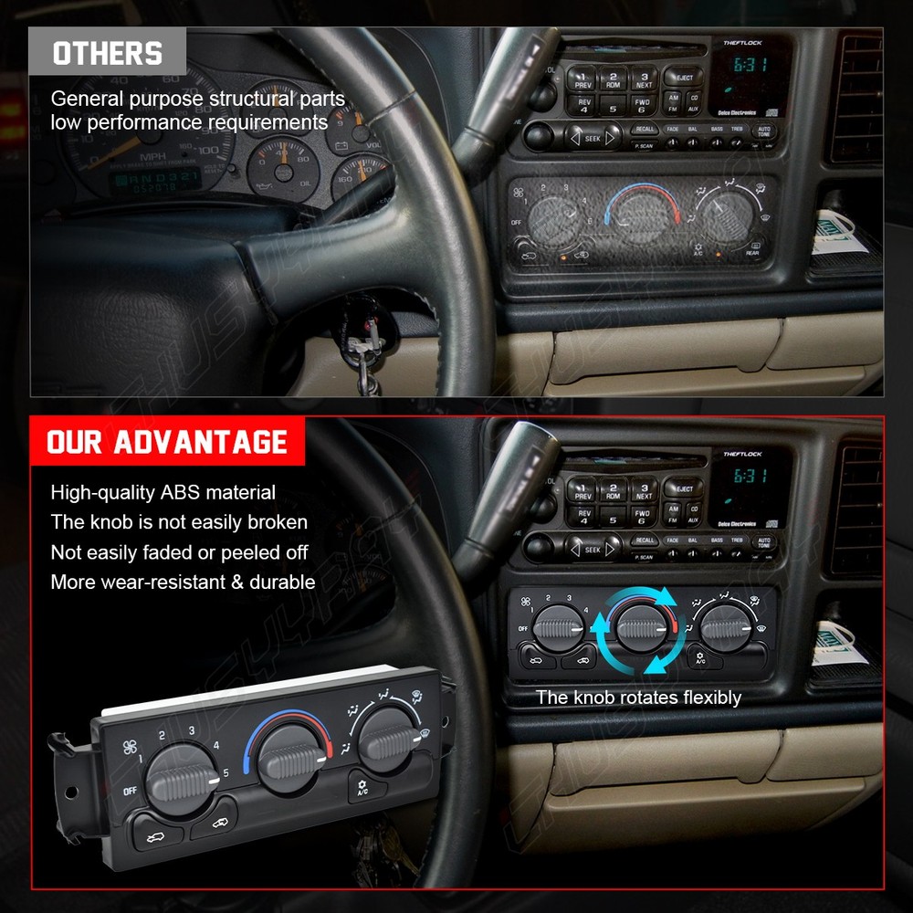 Air Conditioning Climate Control Module Panel For 99-02 Chevy Silverado 1500 25