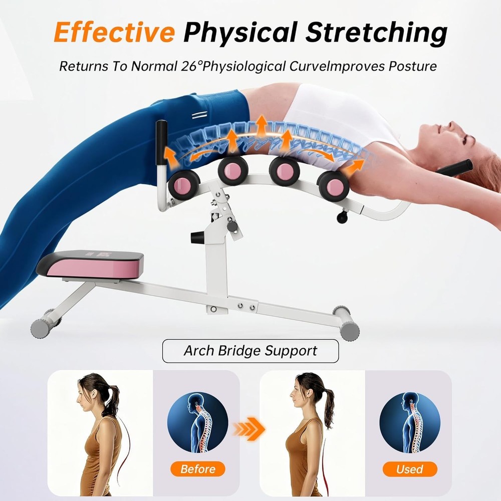 Inversion Table for Back Pain Relief - 350Lbs Capacity, Improve Posture and Spin