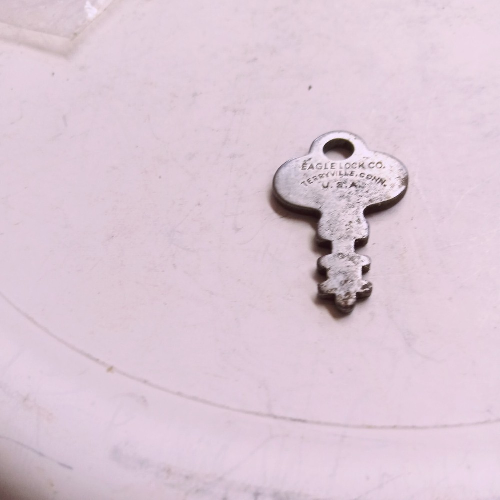 Antique Tiny Eagle Lock Co. Key. Very Old , Very Tiny.