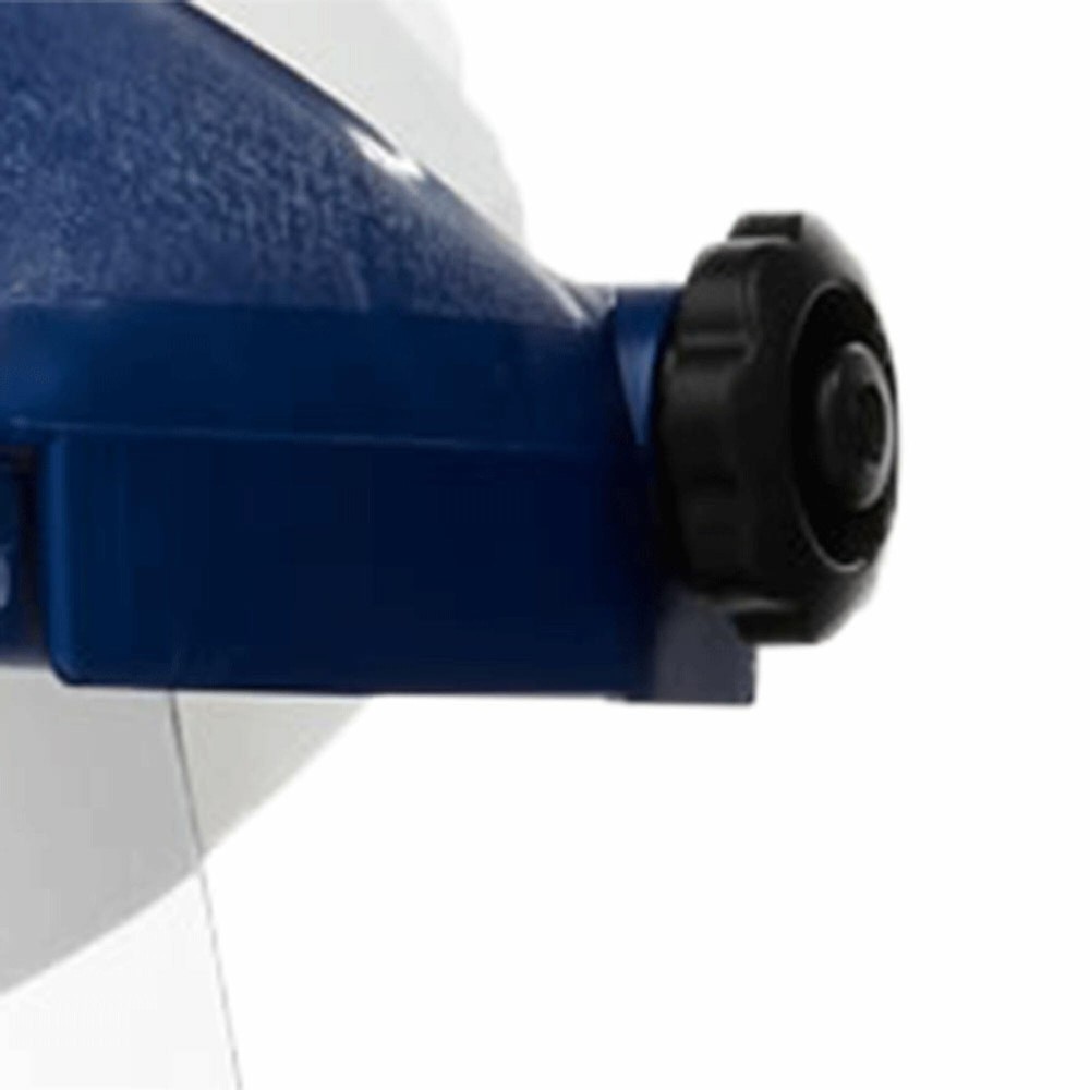 Single Crown Safety Face Shield with Pin-Lock Headgear, Polycarbonate Window,...
