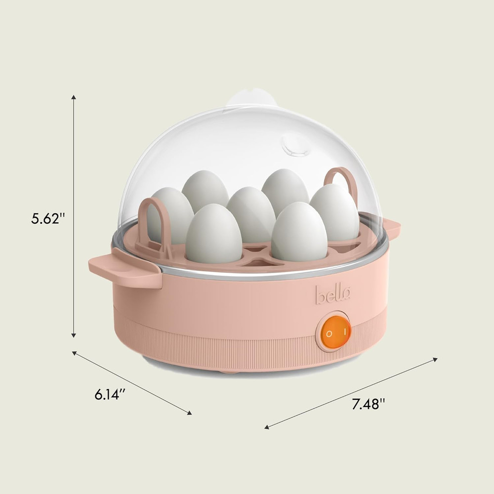 Electric Egg Cooker, 7 Eggs Capacity Tray, Single Stack, for Poached, Scrambled,