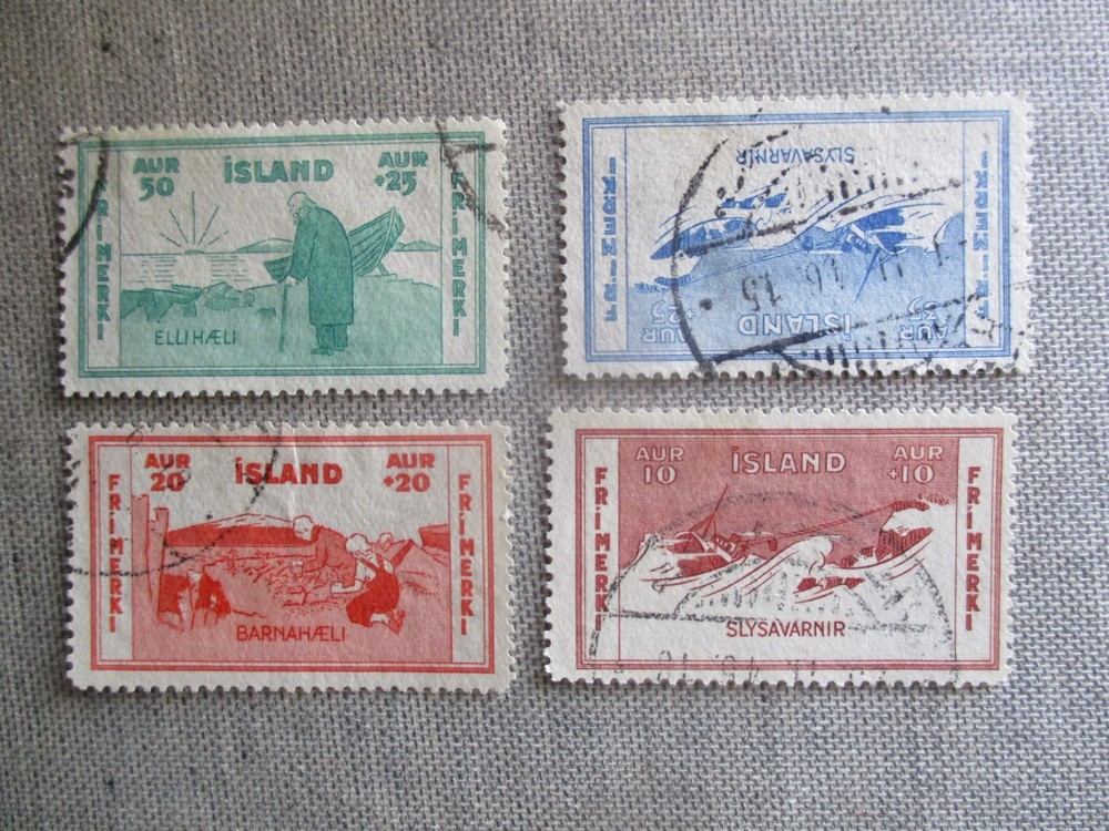 Iceland, Scott# B1-B4, used