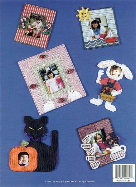 NEW PLASTIC CANVAS FRAME FUN 12 GREAT DESIGNS MUST SEE!!