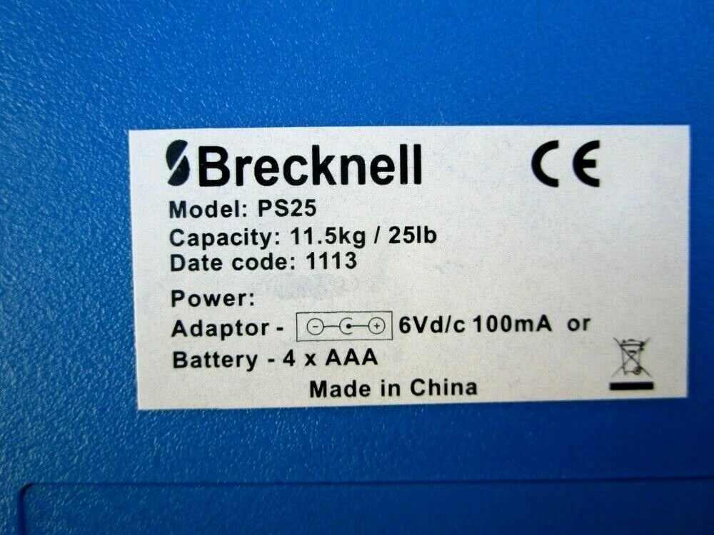 PS25 BRECKNELL Electronic BLUE Portable Postal Parcel Scale 25 lb
