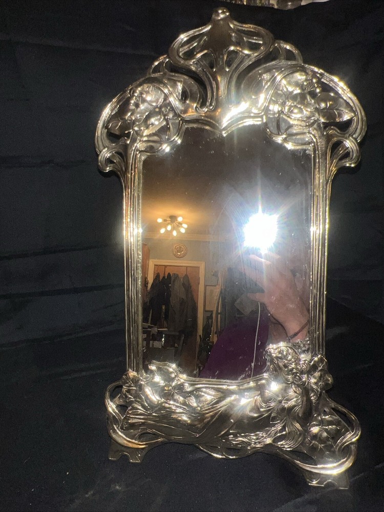 Art Nouveau Reproduction Style Table Top Mirror
