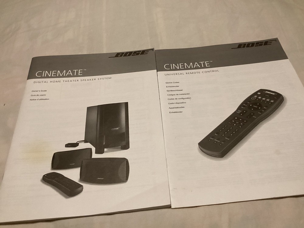Bose Cinemate Home Theater Digital Speaker System Owners Guide — Plus