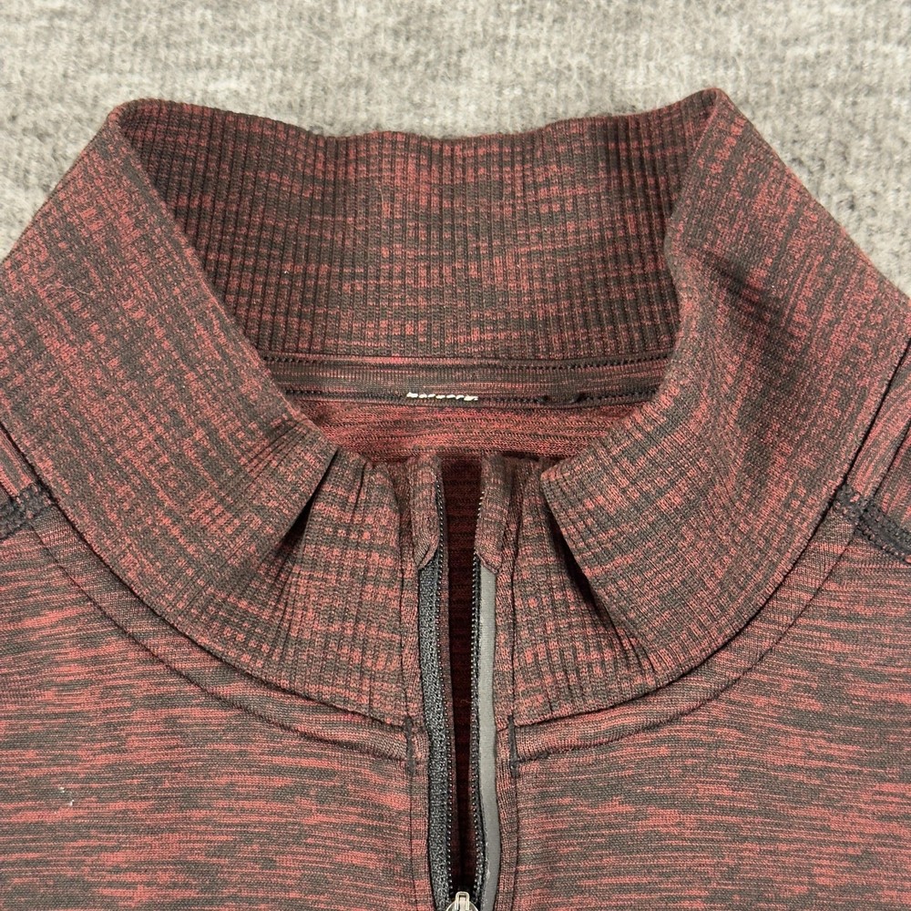 Lululemon Pullover Mens Large Red 1/4 Zip Long Sleeve Performance Athletic Top