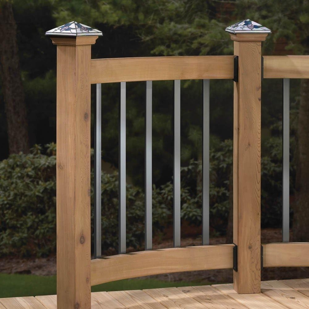 HZIU 25 Pack Deck Balusters 36 Inch Rectangle Deck Railing Balusters with End...