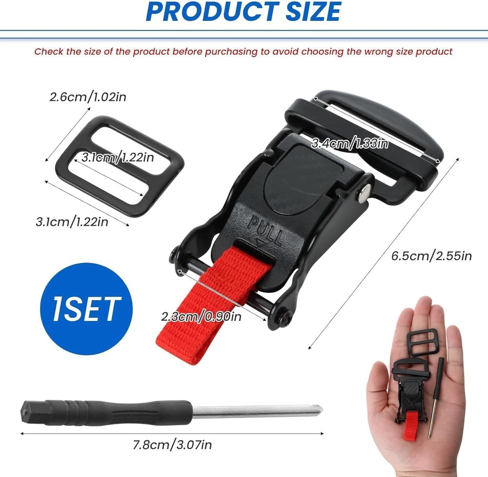 Helmet Quick Release Chin Strap Buckle Kit