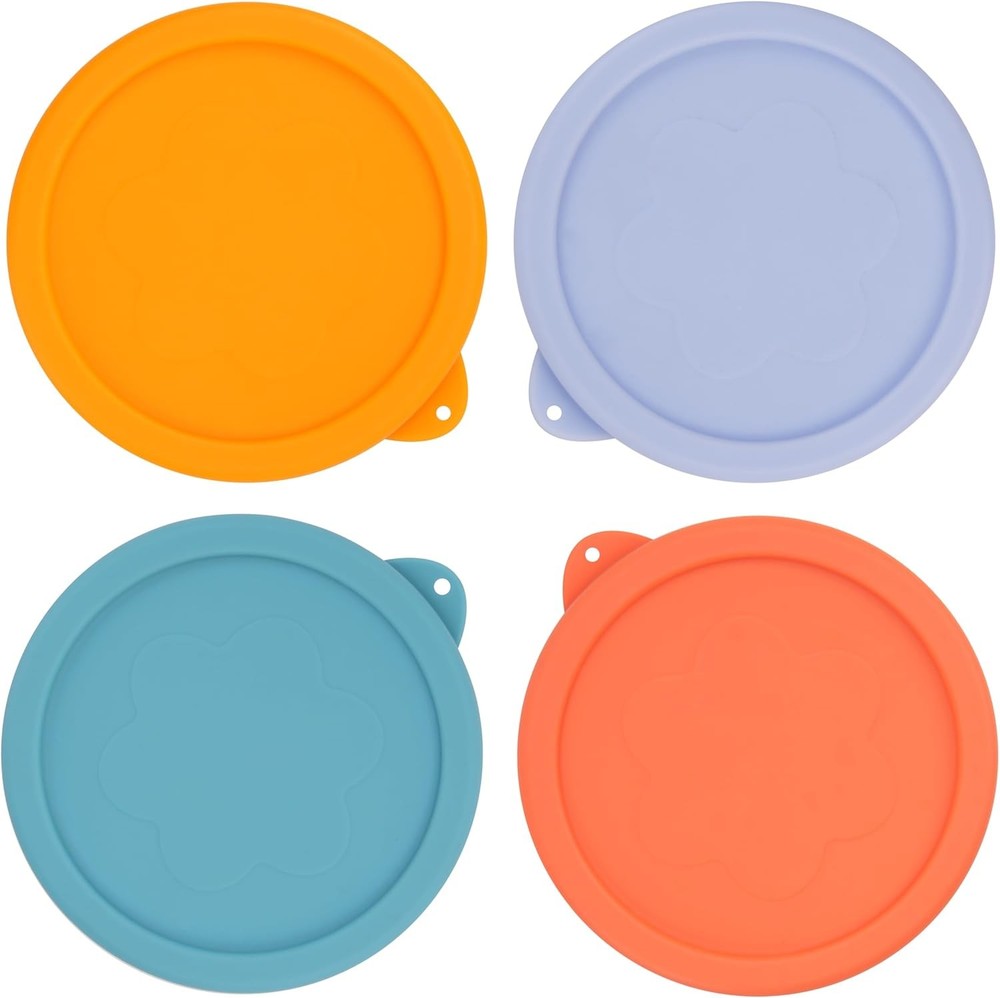 2 Cup Silicone Replacement Lids Storage Cover for 2 - 4 Pack, colorful