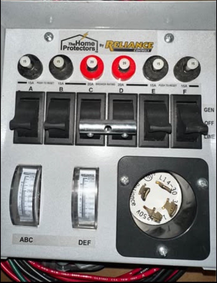 Reliance 31406CRK 6-Circuit 30 AMP Transfer Switch