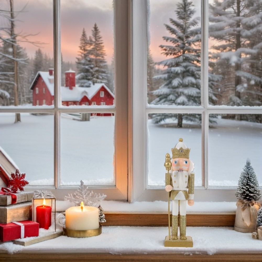 Nutcracker Statue Holiday Figures Christmas Fireplace Decoration