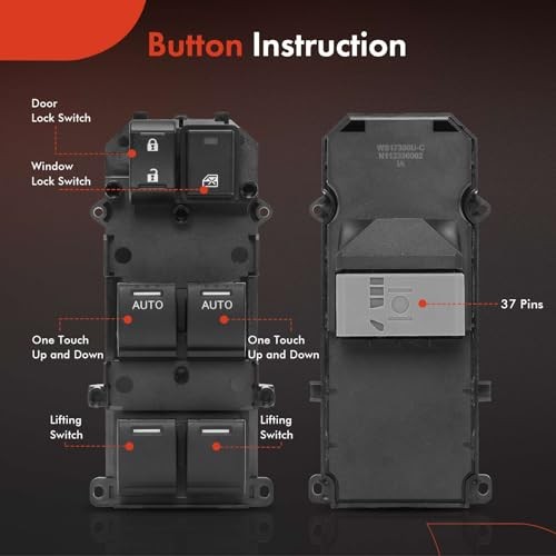 Master Power Window Switch Compatible with Honda Pilot 2011, FWD, Replace#