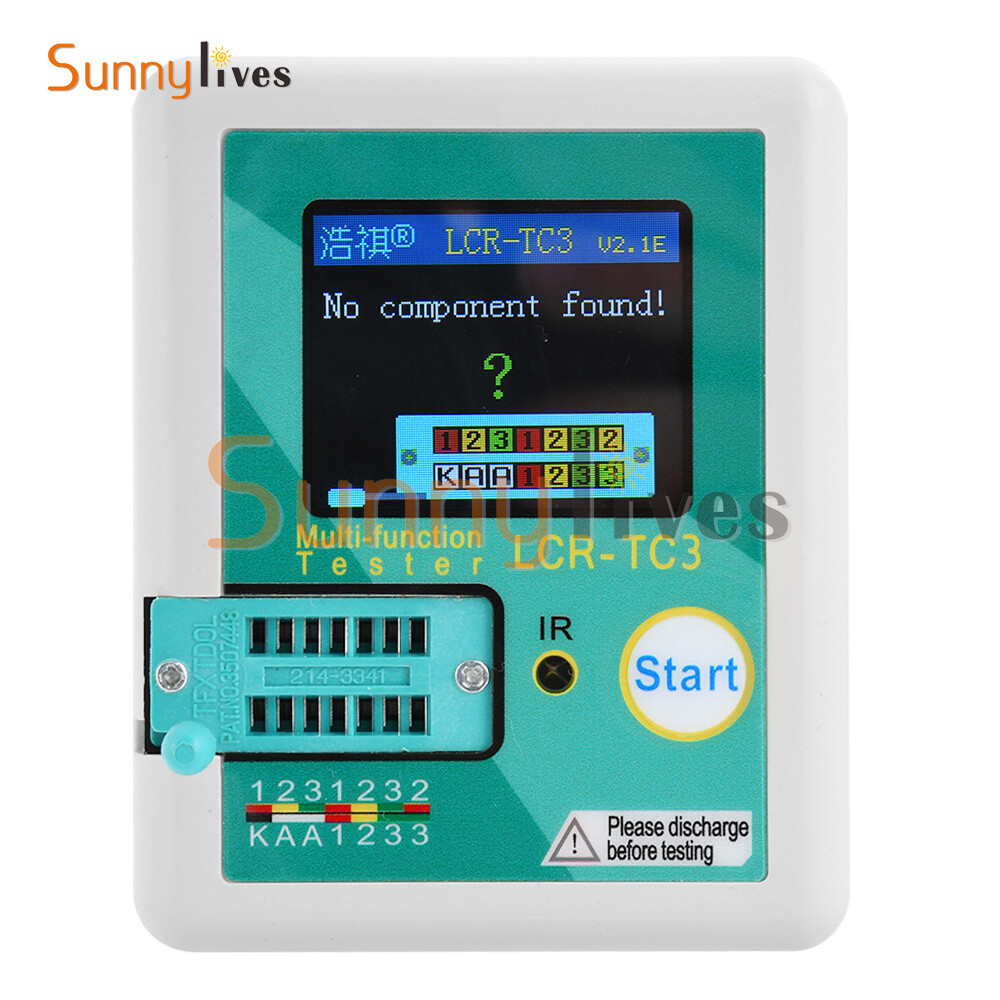 LCR-TC3 High-precision Transistor Tester Diode Capacitance Test Meter + Cable US