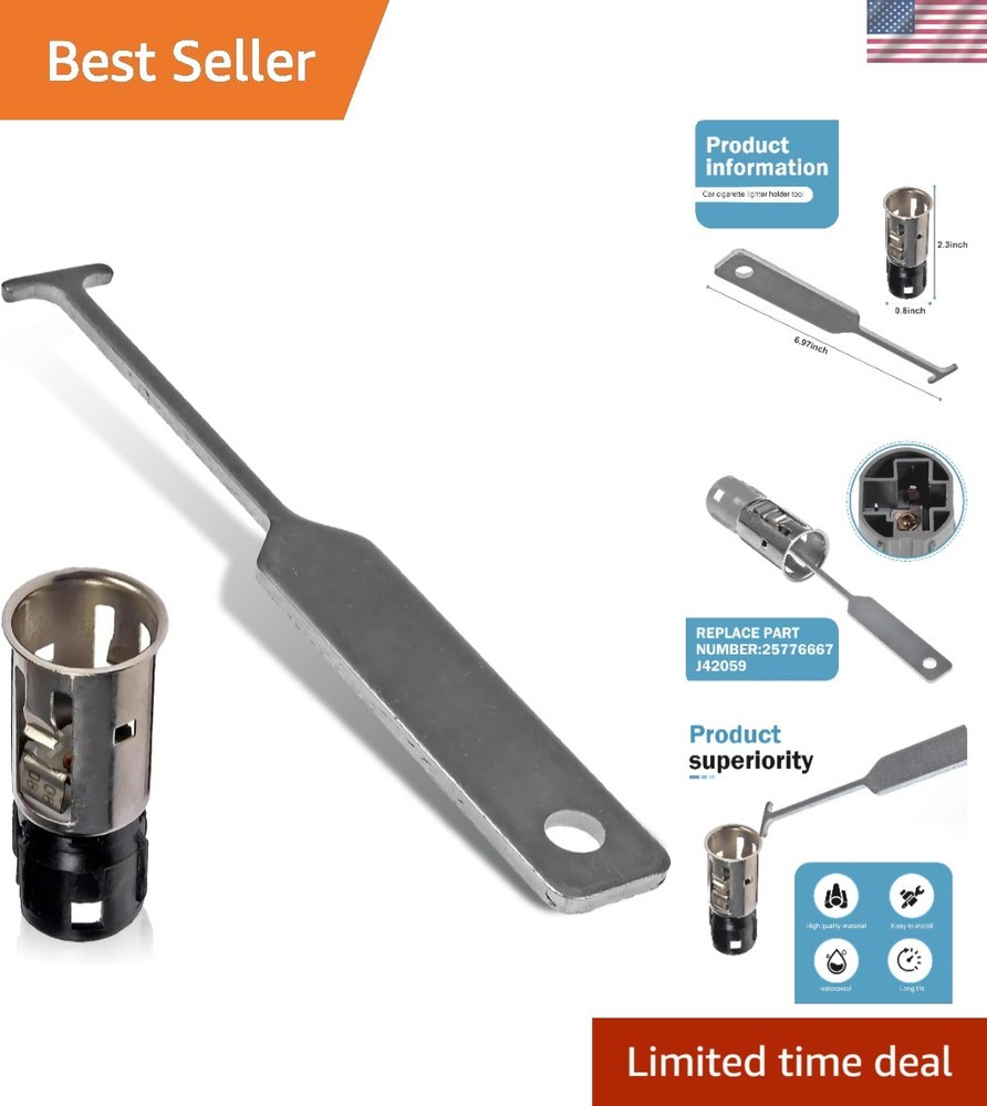 Universal Cigarette Lighter Socket with Disassembly Tool, Restores Vehicle Power