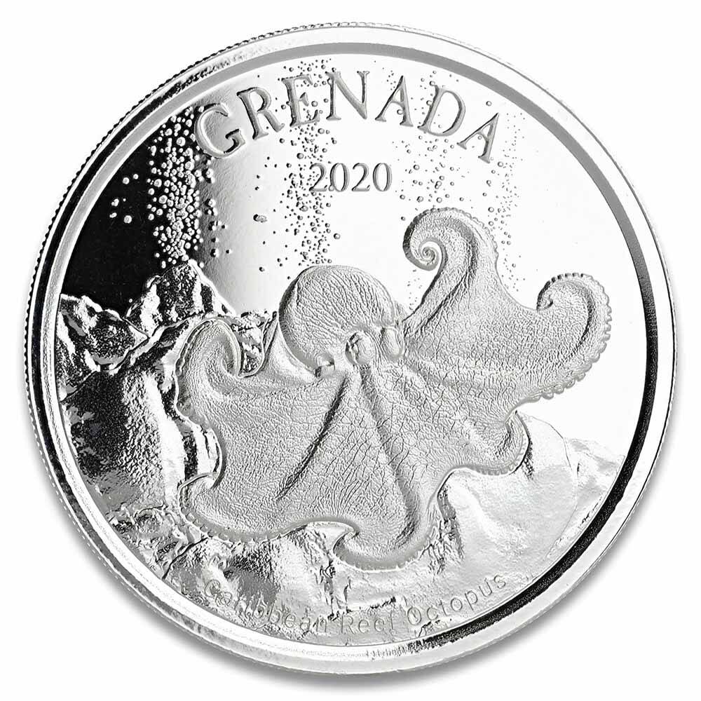 2020 EC8 Grenada Octopus 1 oz Silver BU
