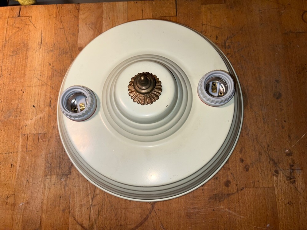 1930’s Antique Art Deco Flush MountFixture Rare