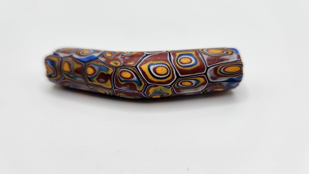 African Trade Bead Elbow Millefiori