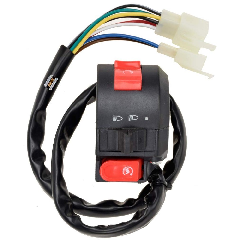 Left Kill Light Starter Switch 8 Wire 3 Function For 50cc 70cc 90cc 110cc 125cc