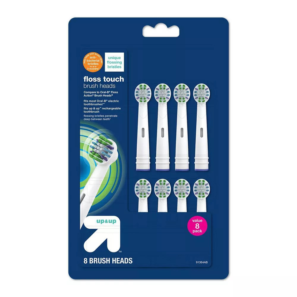 Floss Touch Replacement Brush Heads - 8ct - up & up
