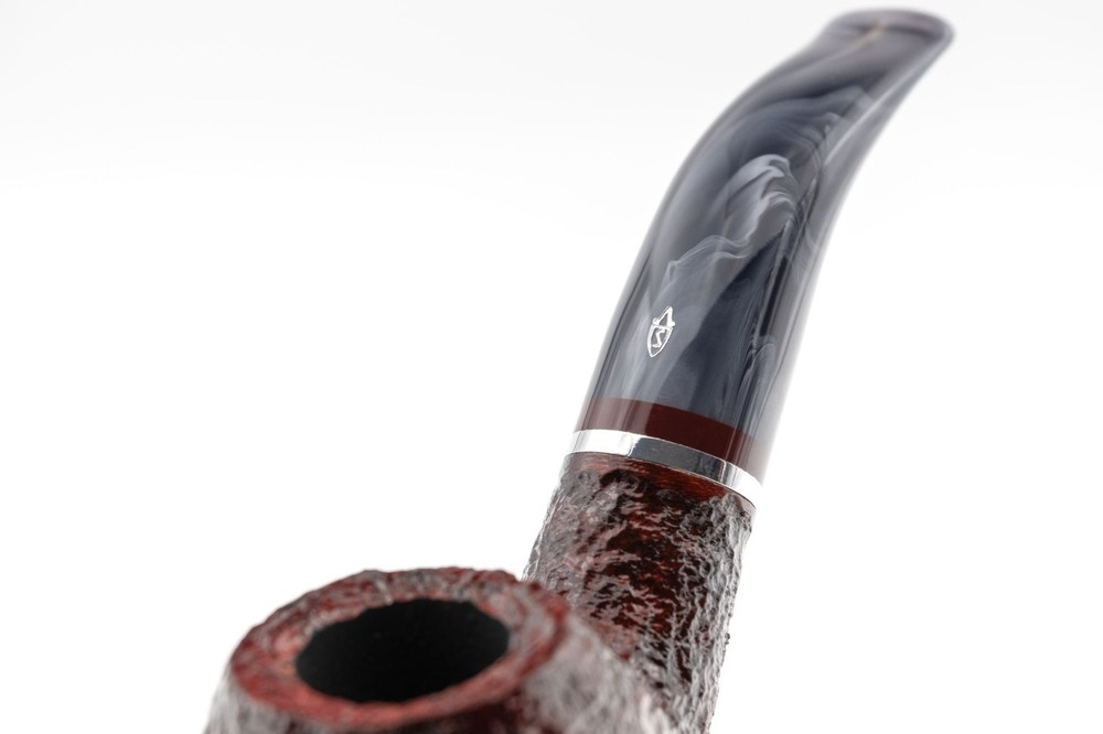 SAVINELLI "LUNARIA" RUSTIC 642 BENT APPLE 9MM BRIAR PIPE