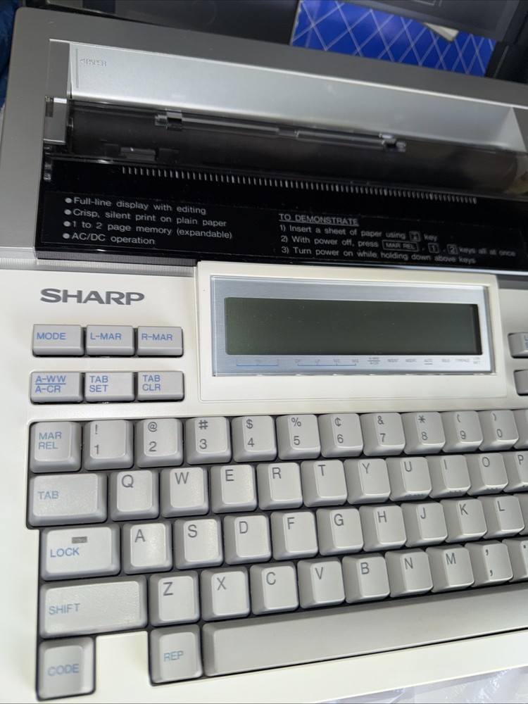 VTG Electronic Printer Typewriter Sharp PA-1000H Portable IntelliWriter Working