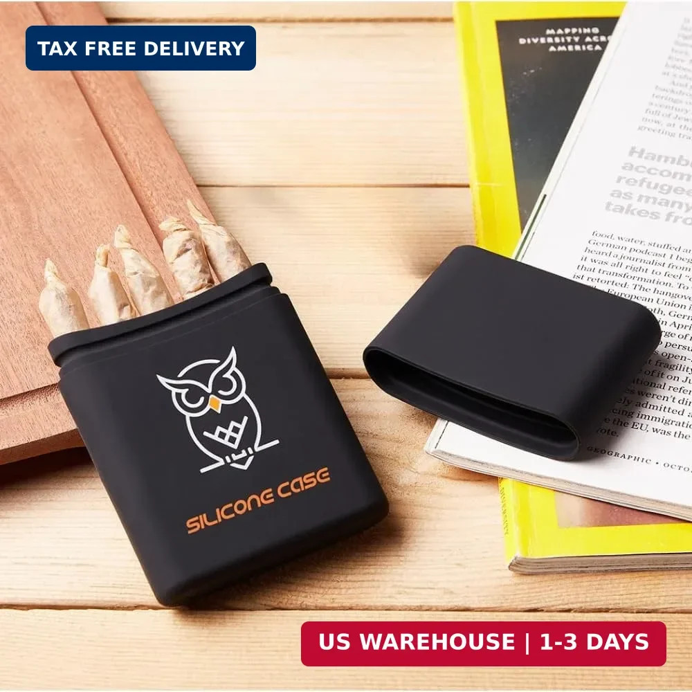 5-Hole King Size Pre-roll Cone Joint Holder Case, Silicone Cigarette Case, Class