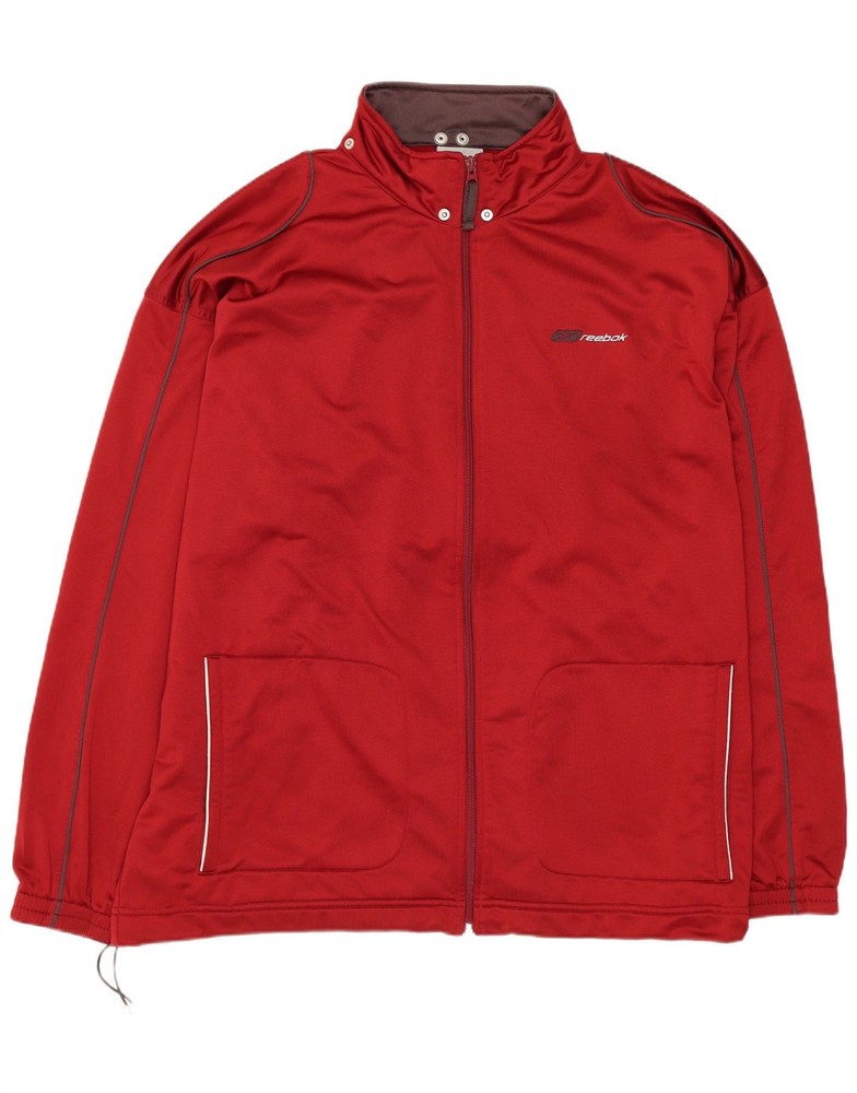 Reebok Mens Tracksuit Top Jacket XL Red Polyester CV05
