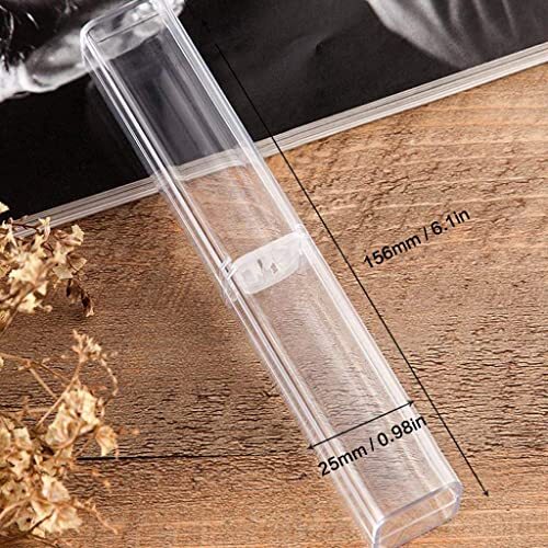 8Pcs Plastic Clear Ballpoint Pen Gift Box Pencil Boxes Empty Bulk Case
