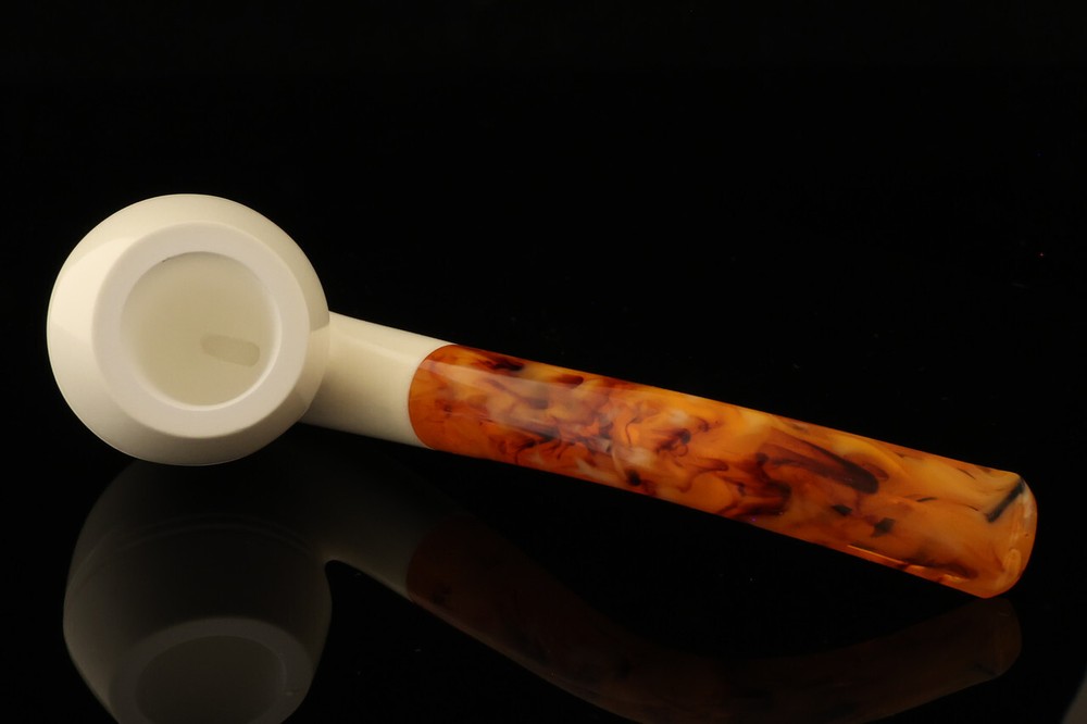 Rhodesian Block Meerschaum Pipe with fitted case 14438