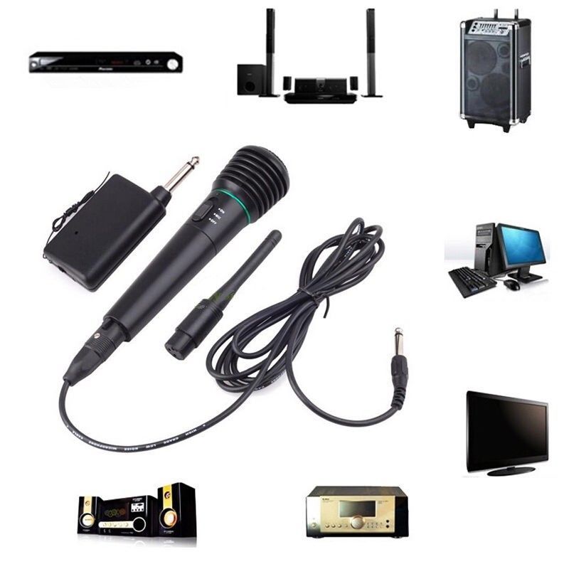 Wired&Wireless 2in1 Handheld Microphone Mic Receiver System for Singing Party US