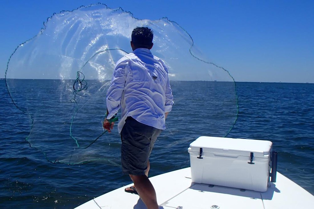 Humpback Ballyhoo Cast Net - 1/2" Sq. Mesh