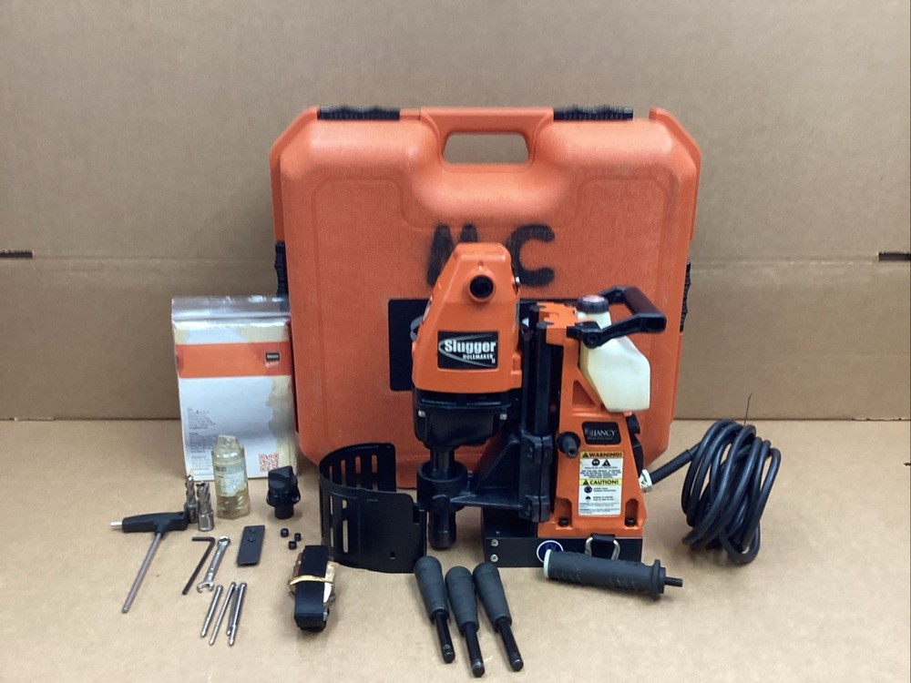 JHM Slugger Holemaker II Magnetic Drill With Case And Bits
