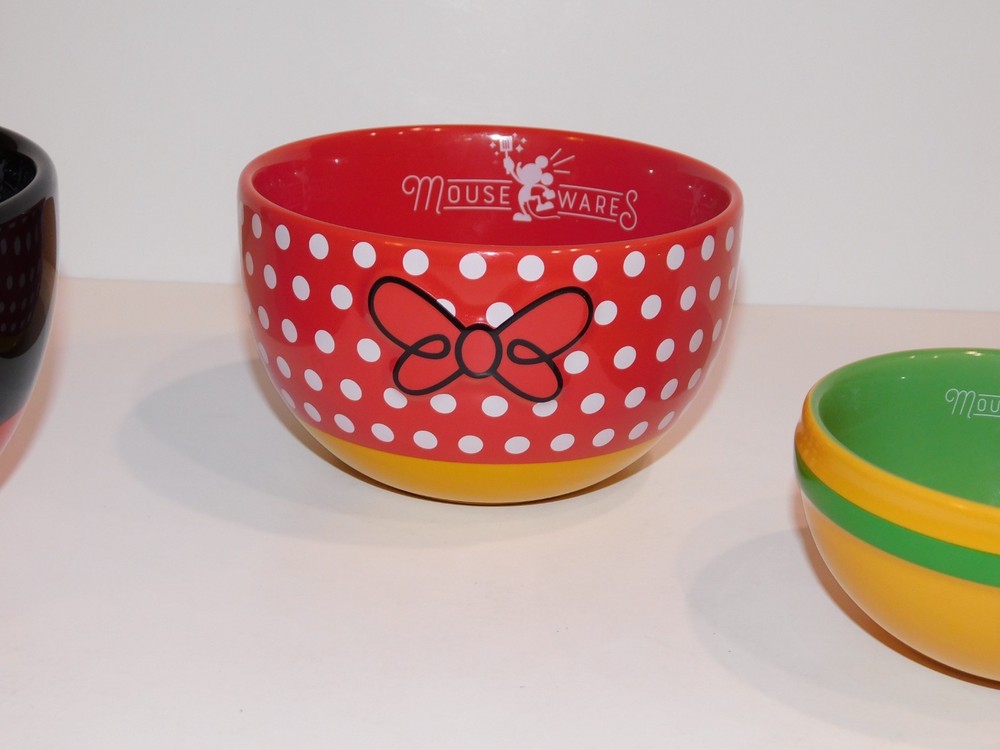 Disney Parks Mickey Mouse + Minnie Mouse + PLUTO Mousewares Ceramic BOWL Set