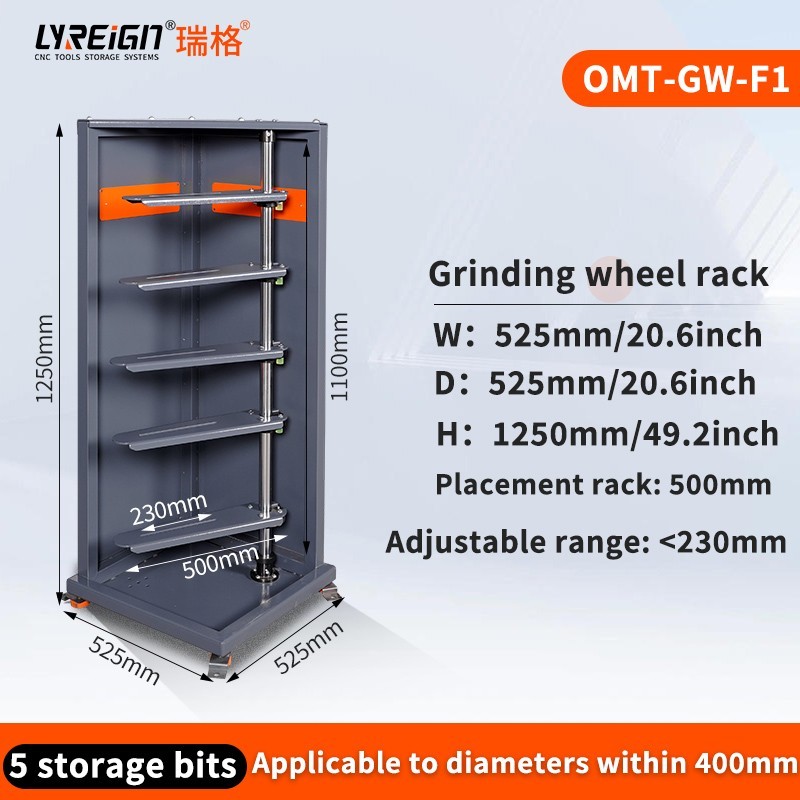 LYREIGN Grinding Wheel Rack: Adjustable, Durable – For Workshop Storage